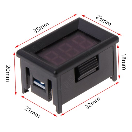 Digitálny voltmeter pre 30V DC LED červený 0,36