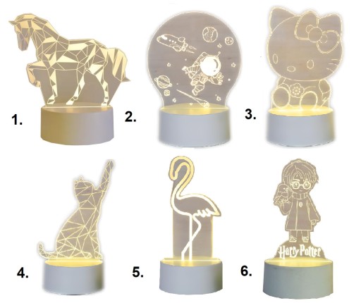 Vložka pre 3D lampu, Obrázok pre lampu bez lampy