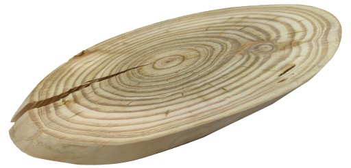 DREVENÝ PLÁZEK ELIPTICKÝ SMREKVIDOVÝ ŠIKMÝ 25-30 CM DEKORATÍVNY PODANÍK BEZ KÔRY