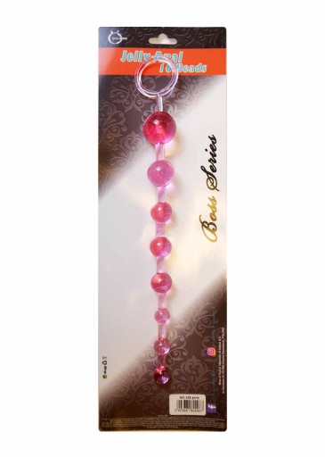 Plug/Beads - Jelly Anal 10 Beads Pink