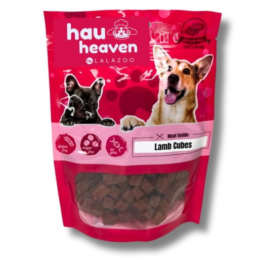 Mäkké maškrty pre psov LAMB CUBE 100g HAUHEAVEN trenažéry