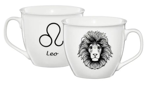 Porcelánový hrnček AMBITION, znamenia ZODIAC, LEV, 550ML
