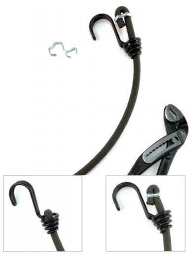 Pružinový hák na gumu INVERTED 8mm/80kg dvojitá drôtená pružina