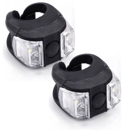 Svetlá na bicykel predné + zadné 2x2 LED silikónové 3 funkcie ČIERNA