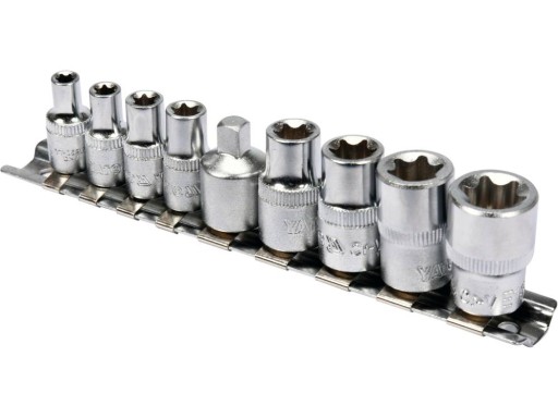 ZÁSUVKY TORX E5-E16 1/4 3/8'' ZÁSUVNÉ KĽÚČE YATO