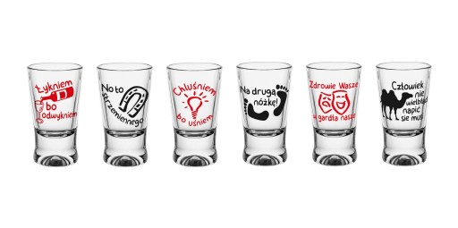GLASSES X 25ml Humor FUNNY na vodku KPL6