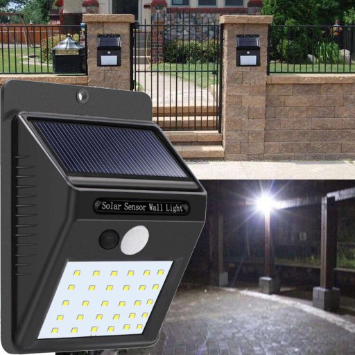 30LED SOLÁRNE LAMPA S POHYBOVÝM A SÚMRAKOVÝM SNÍMAČOM