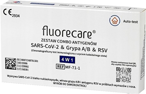 FLUORECARE COVID-19 Test Flu AB RSV Combo 4v1 CE PL