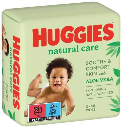 HUGGIES Natural Care vlhčené obrúsky 168 ks