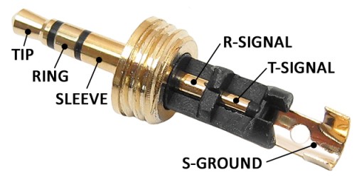 JACK konektor 2,5mm 3P TRS stereo HQ CHROME VITALCO