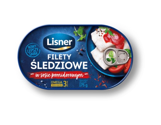 Filety zo sleďa v paradajkovej omáčke Lisner 175g