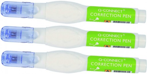 KOREKČNÉ PERO Q-CONNECT 8ml KOVOVÝ Hrot x3