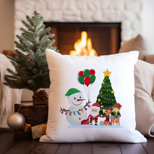 DEKORATÍVNY OBJAL NA VANKÚŠ 40x40 VIANOČNÝ S POTLAČ