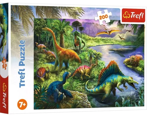 Puzzle 200 dravých dinosaurov Trefl 13281