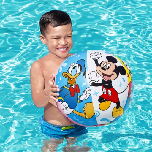 NAFUKOVACÍ VODNÁ PLÁŽOVÁ LOPTA PRE DETI DISNEY JUNIOR 51CM BESTWAY 91098
