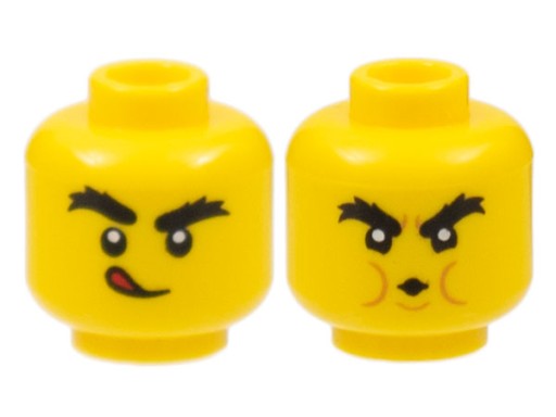 Lego New Head Head Žltý jazyk, fúka 3626cpb3088