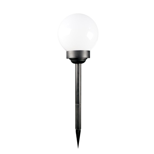 Solárna záhradná lampa biela guľa 15 cm LED