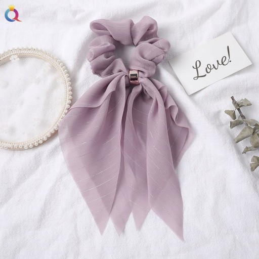 Elastická scrunchie, šatka, stuha, lesklý zamat do vlasov