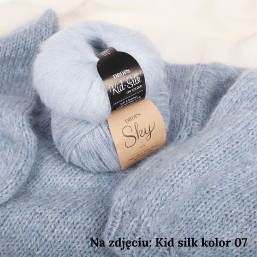 Hodvábna priadza Drops Kid - Mohair + Silk 01