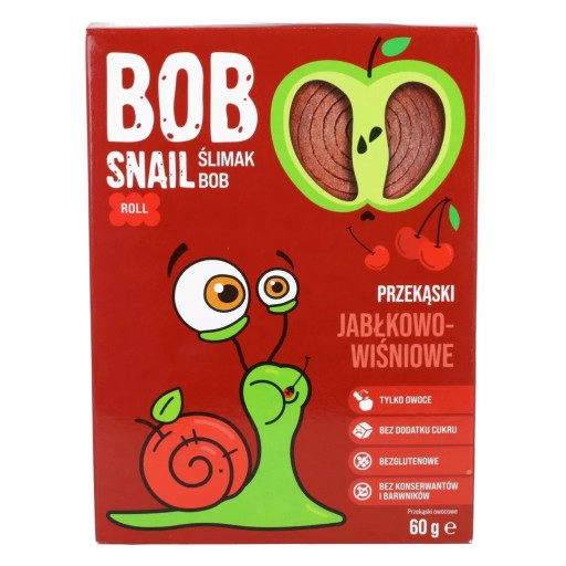 BOB SNAIL Cherry apple cherry snack 60g ovocné prúžky snack