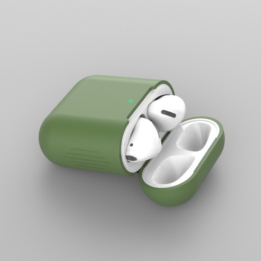 SILIKÓNOVÉ POUZDRO NA AIRPOD APPLE 1/2 OLIV