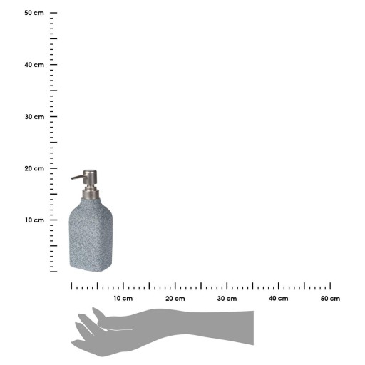 Dávkovač tekutého mydla, šedá keramika, 260 ml