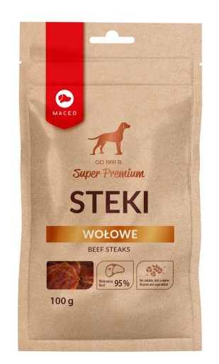 MACED Hovädzie steaky pre psov 100G