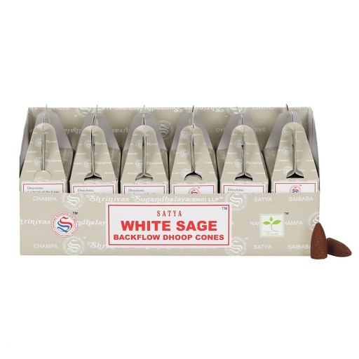 Vonné tyčinky Satya Backflow Dhoop White Sage