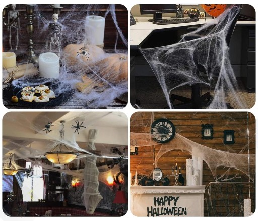 Dekorácia do vlasov Anjel z pavučiny 25g na HALLOWEEN