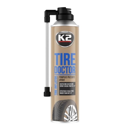 K2 TYRE DOCTOR DOKTOR SPREJ NA NÁHRADNÉ PNEUMATIKY 500ml