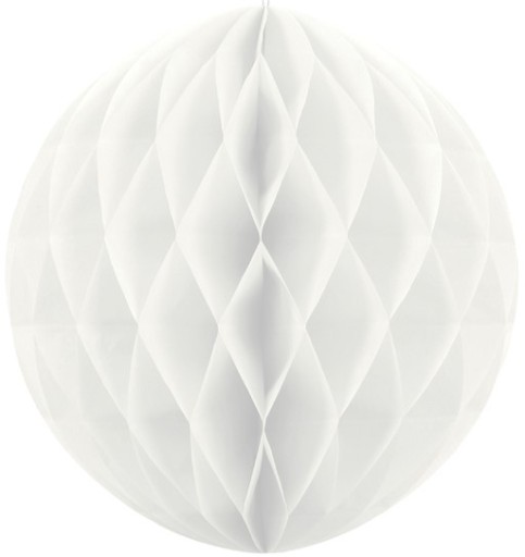 Guľa z hodvábneho papiera, biela, 20 cm