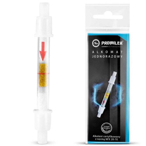 BREATHALIZER JEDNOPOUŽITIE BREATHALIZER PROMILER 3 minúty