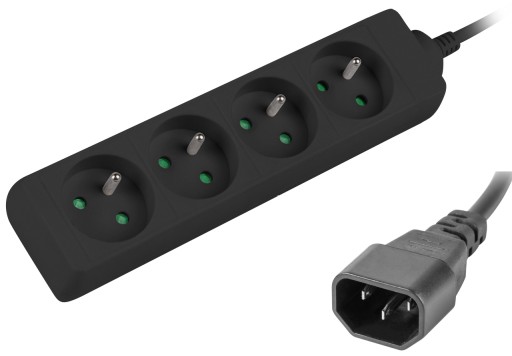 Power strip UPS predlžovací kábel 4x 230V 1M C14