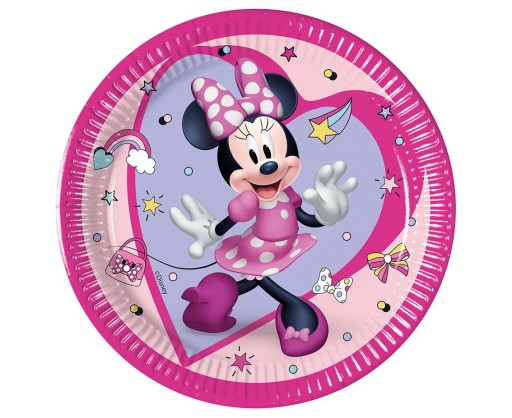 Papierové tanieriky Minnie Mouse 20 cm, 8 ks.