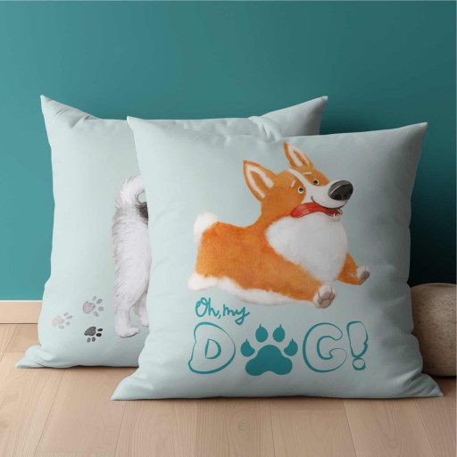 Obliečka na vankúš 40x40 Rogue dogs mint Detexpol 022 B