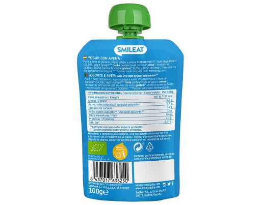 MUSSE V TRUBKE Dezert Druhé raňajky Snack JOGURT A OVOS 9m+ 100g