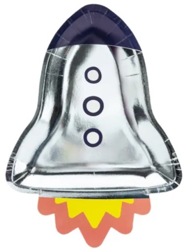 Narodeninové taniere Space Rocket, 21,5 x 29,5 cm