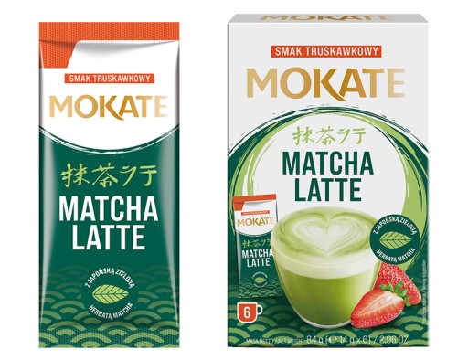 Matcha Latte Jahodový japonský zelený čaj instantný 6 ks MOKATE