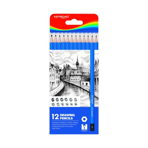Sada skicovacích ceruziek Keyroad 12 ks 8B-6H