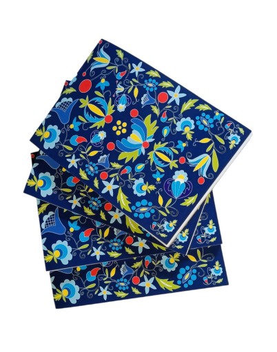 NOTEBOOK A6 ĽUDOVÝ - KASHUBIAN ŻUKOWSKI - NAVY BLUE