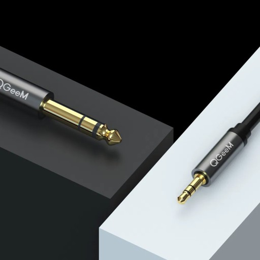 Aux Audio KÁBEL Malý konektor Veľký konektor 3,5 až 6,35