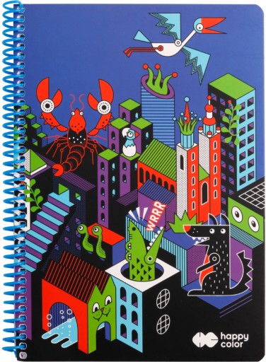 Kockovaný zápisník HAPPY COLOR ME&CITY 2 B5/80K