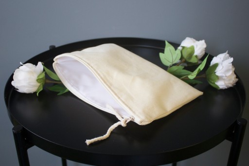 EKO bavlnená cestovná kozmetická taštička 25x16cm 220g s vrecúškom na zips