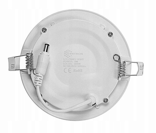 Okrúhly LED podhľadový panel pod omietku 6W 3000K