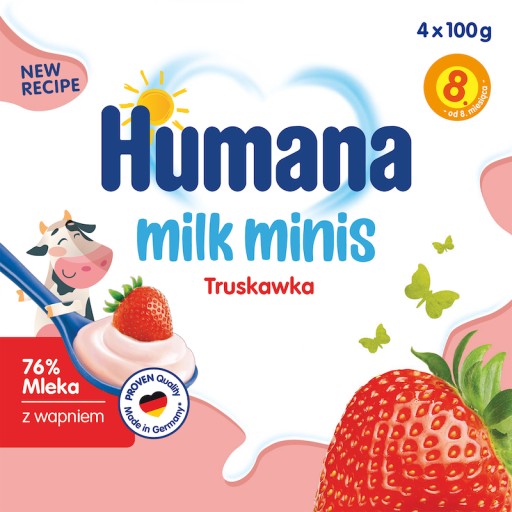 Humana jogurtový dezert s príchuťou jahody