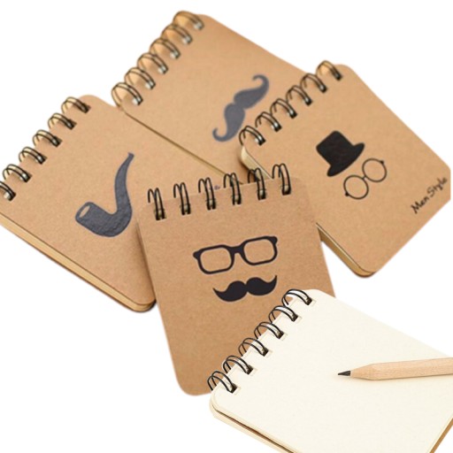 ELEGANTNÝ PÁNSKY ZÁPISNÍK ŠPIRÁLA SET NOTEBOOK 4x