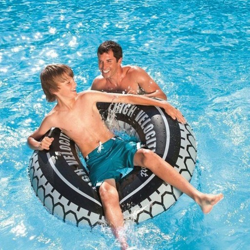 VODNÉ BAZÉNOVÉ KOLESO VEĽKÝ NAFUKOVACÍ KRUH S RÚČKAMI 90cm