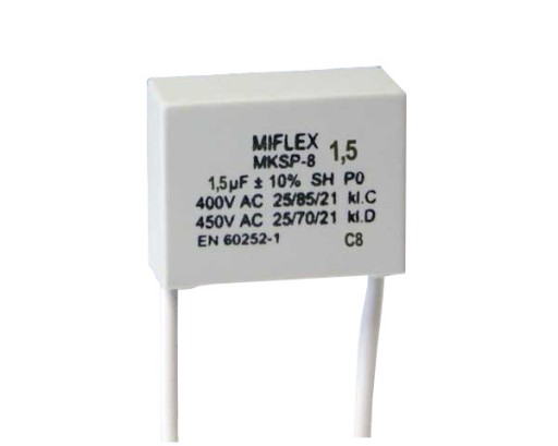 Štartovací kondenzátor, motor Miflex 1,5uF MKSP-8