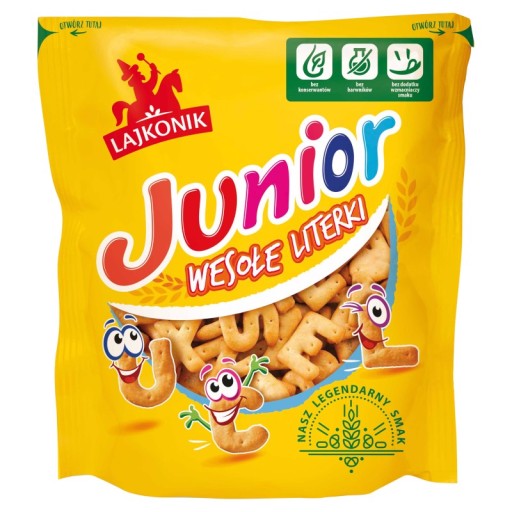 Lajkonik Junior Wesołe Literaki Crackers 120 g