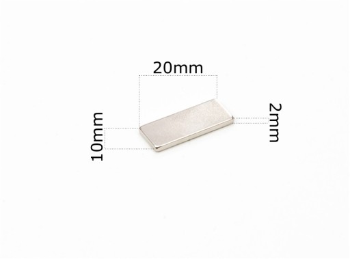 NEODYMIOVÉ MAGNETY SILNÉ NEODYMOVÉ MAGNETY 20x10x2 - 2 KS